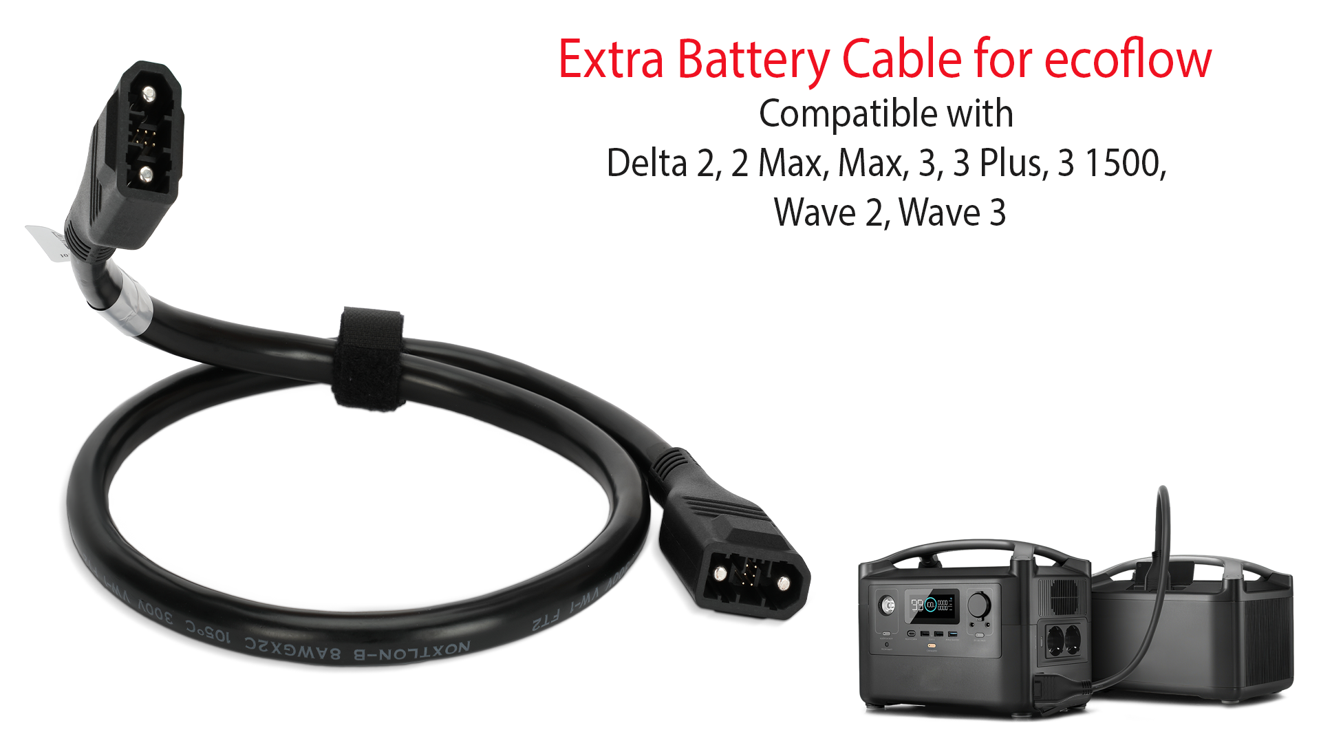 Amazon.com: Extra Battery Cable for ecoflow, XT150 Extra Battery